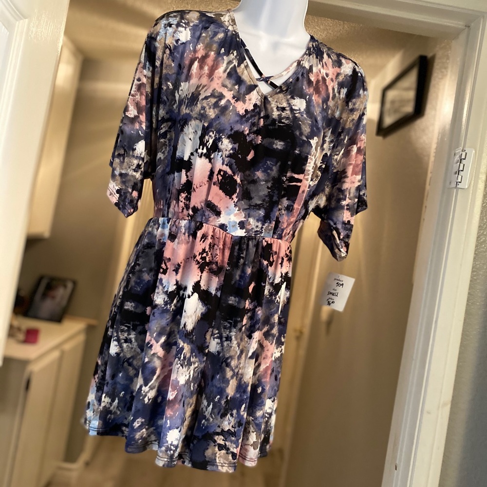 Boutique romper, galaxy, tie dye pattern, silky